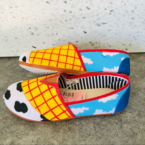 Kid's Custom Toy Story Woody Inspired Slip On Canvas Shoes Sneakers - Picture 5 of 8
